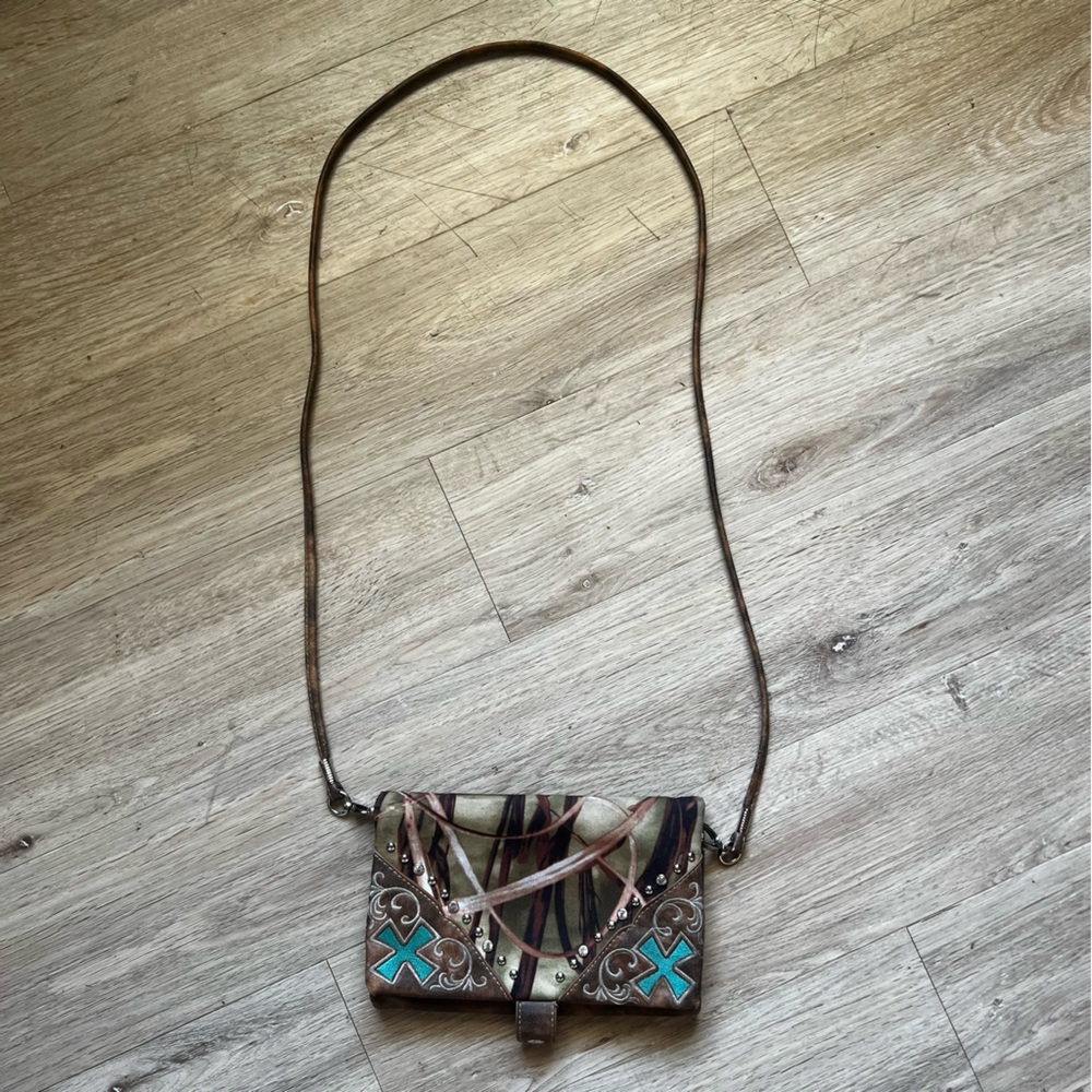 P & G Collection Western Studded Embelished CrossBody Bag